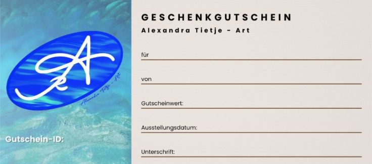Geschenkgutschein für ein Kunstwerk
